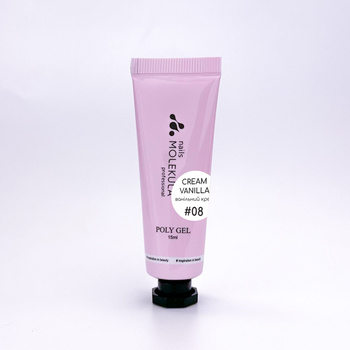 Molekula Professional Poly Gel Nr.08 Cream Vanilla, 15 ml