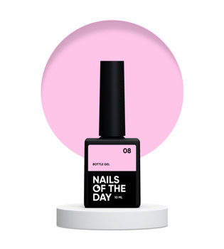 NAILSOFTHEDAY Bottle gel 08 - chłodno-różowy żel do wzmocnienia i naprawy, 10 ml