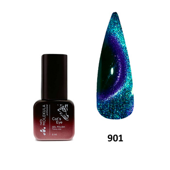 Molekula Professional Lakier hybrydowy 9D Cat's Eye Effect nr.901, 6 ml