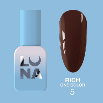 LUNAmoon Gel polish Rich One Color nr.5, 8 ml - lakier hybrydowy