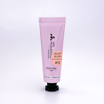 Molekula Professional Poly Gel Nr.12 Velvet Blush, 15 ml