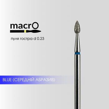 macrO Frez diamentowy kropla - niebieski, d 023