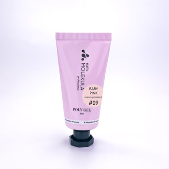 Molekula Professional Poly Gel Nr.09 Baby Pink, 30 ml