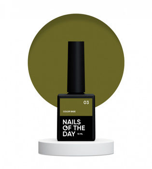 NAILSOFTHEDAY Color base 03 - zielona-khaki baza do paznokci, 10 ml