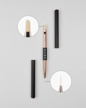 DARK Dwustronny pędzelek liner 10 mm/żel 12 mm