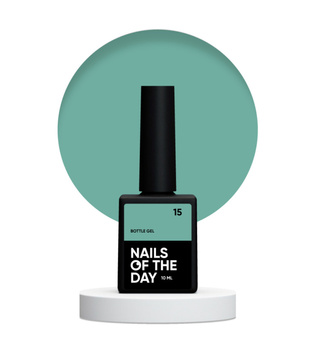 NAILSOFTHEDAY Bottle gel 15 - ciemno-zielony żel do wzmocnienia i naprawy, 10 ml