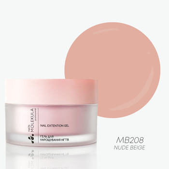 Molekula Professional Builder Gel Mousse MB208 - Nude Beige, 15 ml