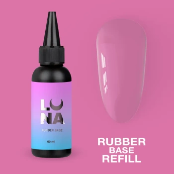 LUNAmoon Rubber Base Refill  - transparentna baza hybrydowa, 60 ml