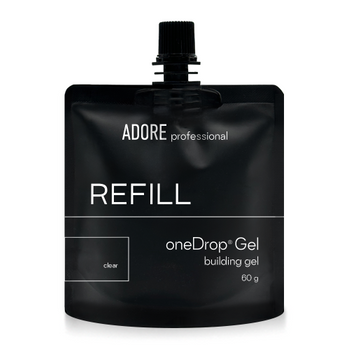 Adore Refill One Drop Gel Clear - żel do przedłużania paznokci, 60 g