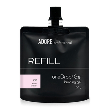 Adore Refill One Drop Gel No.06 Rose Water - żel do przedłużania paznokci, 60 g