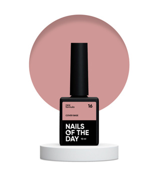 NAILSOFTHEDAY Cover base NEW Formula 16 - ciemno beżowa baza hybrydowa, 10 ml