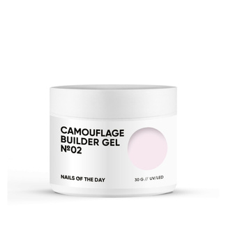 NAILSOFTHEDAY Camouflage Builder Gel 02 - mleczno-różowy gęsty żel budujący, 30 g