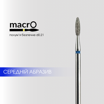 macrO Frez diamentowy płomyk bezpieczny - niebieski, d 021