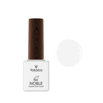 02 Simple White - lakier hybrydowy NOBLE HYBRID GEL COLOR COAT UV/LED 7ML