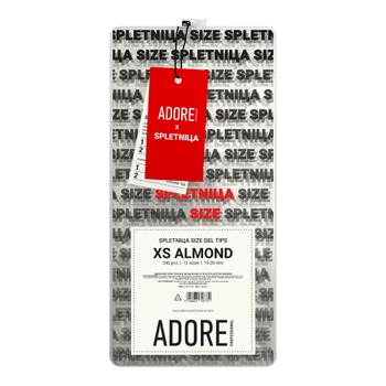 ADORE Formy żelowe do przedłużania paznokci ALMOND XS,  240 szt.