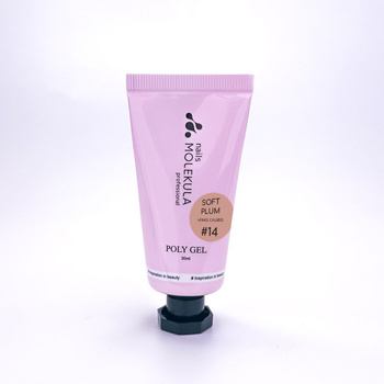 Molekula Professional Poly Gel Nr.14 Soft Plum, 30 ml