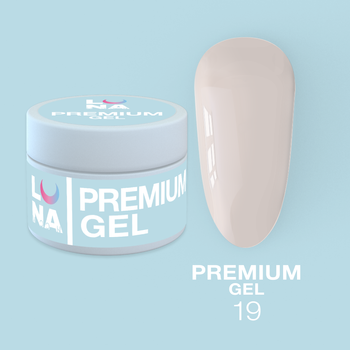 LUNAmoon Premium Gel Nr.19 - żel budujący, 30 ml