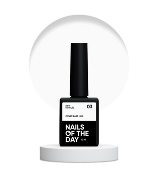 NAILSOFTHEDAY Cover base NEW Formula Milk 03 - półprzezroczysta mleczna baza hybrydowa, 10 ml