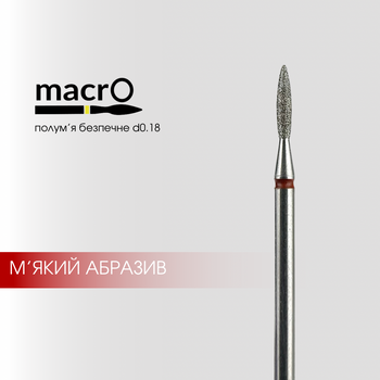 macrO Frez diamentowy płomyk bezpieczny - czerwony, d 018