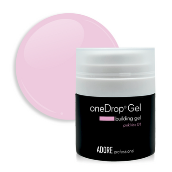 Adore One Drop Gel  No.01 Pink Kiss - żel do przedłużania paznokci, 30 g