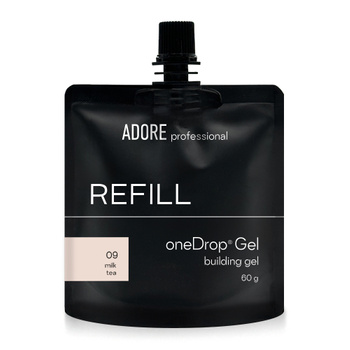 Adore Refill One Drop Gel No.09 Milk Tea - żel do przedłużania paznokci, 60 g