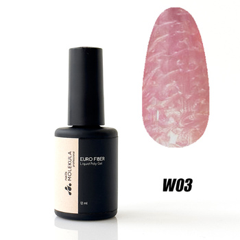 Molekula Professional Euro Fiber Gel W03 Incredible Amber, 12ml