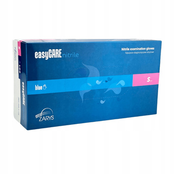 Rękawiczki jednorazowe nitrylowe Zarys Easy Care roz. S niebieskie 100 szt