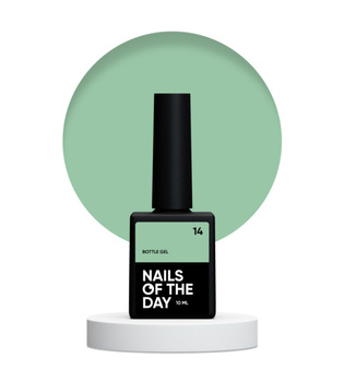 NAILSOFTHEDAY Bottle gel 14 - zielony żel do wzmocnienia i naprawy, 10 ml