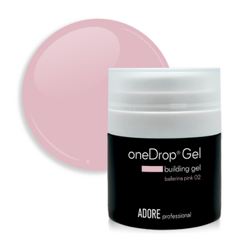 Adore One Drop Gel  No.02 Ballerina Pink - żel do przedłużania paznokci, 30 g