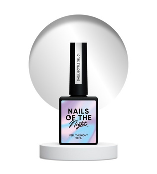 NAILSOFTHEDAY Shell Bottle gel 01 - biało-srebrny perłowy żel do wzmocnienia i naprawy, 10 ml