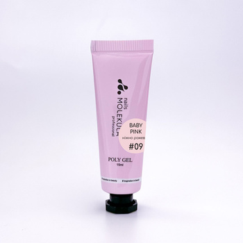 Molekula Professional Poly Gel Nr.09 Baby Pink, 15 ml