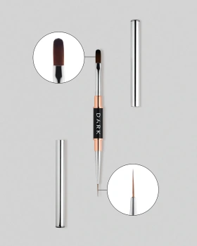 DARK Dwustronny pędzelek liner 10 mm/żel 12 mm