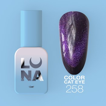 LUNAmoon Lakier hybrydowy Color Cat Eye Nr.258, 13 ml