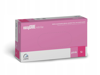 Rękawiczki jednorazowe nitrylowe Zarys Easy Care S różowe, 100 szt.