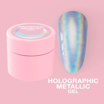 LUNAmoon Holographic Metallic Gel - metaliczna farba do paznokci, 5 ml