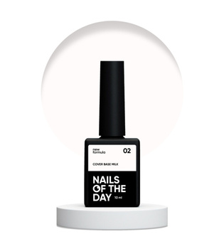 NAILSOFTHEDAY Cover base NEW Formula Milk 02 - półprzezroczysta mleczna baza hybrydowa, 10 ml
