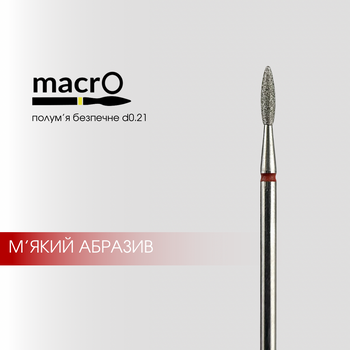 macrO Frez diamentowy płomyk bezpieczny - czerwony, d 021