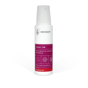 Velodes Silk Medisept – płyn do higienicznej i chirurgicznej dezynfekcji rąk, 250 ml