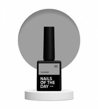 NAILSOFTHEDAY Color base 02 - jasno-szara baza do paznokci, 10 ml