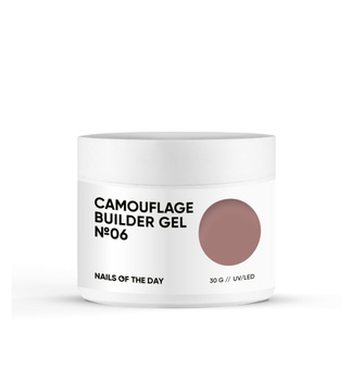 NAILSOFTHEDAY Camouflage Builder Gel 06 - brązowy gęsty żel budujący, 30 g