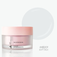 Molekula Professional Builder Gel Mousse MB201 - Soft Milk, 30 ml