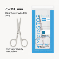 Torebki papierowe Microstop z wskaźnikiem klasy IV, 75x150 PROcombined, 100 szt