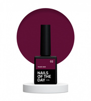NAILSOFTHEDAY Malbeck Base 02, ciemno-czerwona baza hybrydowa, 10 ml