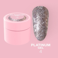 LUNAmoon Platinum Gel Nr.4 - brokat do paznokci, 5 ml