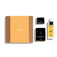 Yokaba Zestaw Prezentowy Orange Joy: Golden Pearl Oil 30ml, Orange Butter 100ml, Orange Lip Balm 15ml