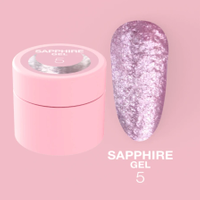 LUNAmoon Sapphire Gel Nr.5 - brokat do paznokci, 5 ml