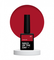 NAILSOFTHEDAY Malbeck Base 01, czerwona baza hybrydowa, 10 ml