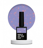 NAILSOFTHEDAY Potal Base 07 – fioletowa baza z miedzianymi holograficznymi płatkami, 10 ml
