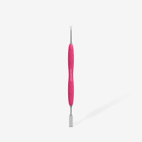 Staleks Kopytko do manicure Gummy z silikonową rękojeścią UNIQ 11 Type 1 (popychacz płaski prosty i pierścień )