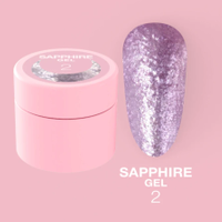 LUNAmoon Sapphire Gel Nr.2 - brokat do paznokci, 5 ml